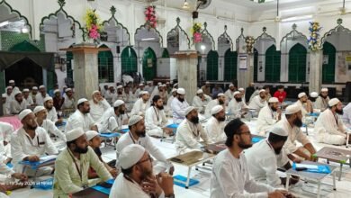 जाजमऊ-स्थित-अशरफाबाद-मस्जिद-में-बैठक-करते-जमीयत-उलमा-के-सदस्य।