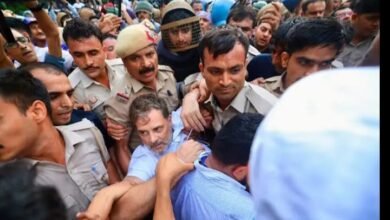 यह-कैसी-जबरदस्तीः-नेता-विरोधी-दल-व-सांसद-राहुल-गांधी-को-धऱने-से-खींचकर-ले-जाती-पुलिस।